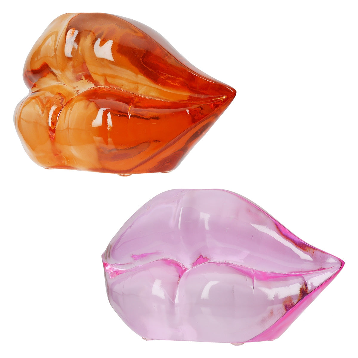 Διακοσμητικό Αντικείμενο Στόμα Ακρυλικό Πορτοκαλί Ροζ 2 Ποικιλία 17X7X10Cm 17X7X10Cm - Hippiehome.gr