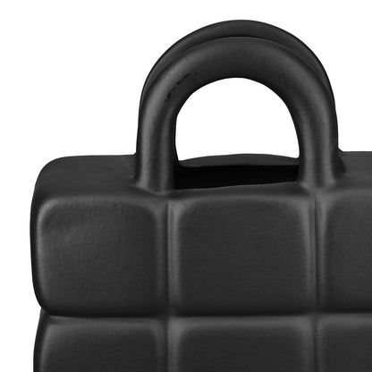 Βάζο Κεραμικό Μαύρο Λευκό 2 Ποικιλία 15X5X19Cm 15X5X19Cm - Hippiehome.gr