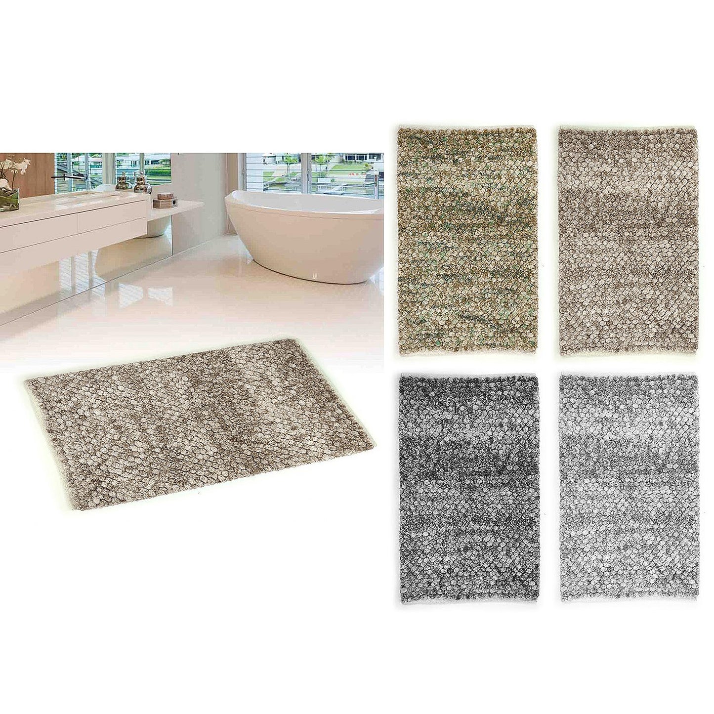 Πατάκι Μπάνιου 60% Βαμβάκι/40% Polyester 50x80cm Σε 4 Χρώματα - Hippiehome.gr