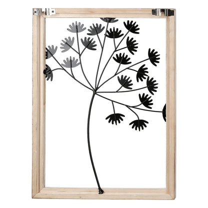 Wall Relief "Dandelion" Μέταλλο Μαύρο PU 30x3x40cm - Hippiehome.gr