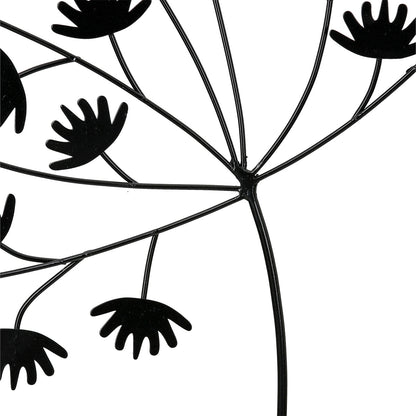 Wall Relief "Dandelion" Μέταλλο Μαύρο PU 30x3x40cm - Hippiehome.gr