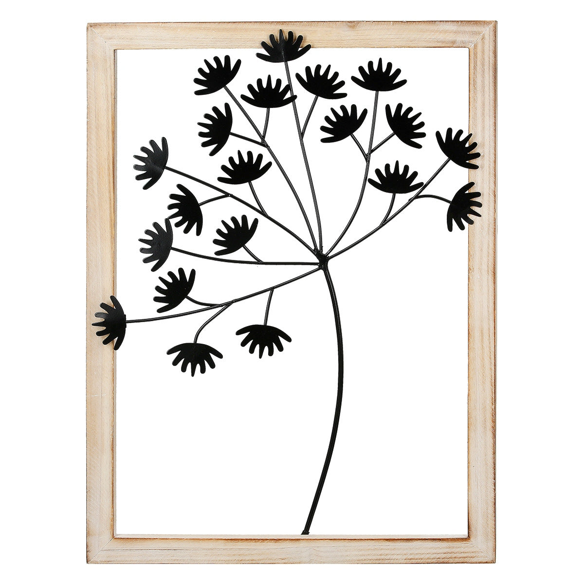 Wall Relief "Dandelion" Μέταλλο Μαύρο PU 30x3x40cm - Hippiehome.gr