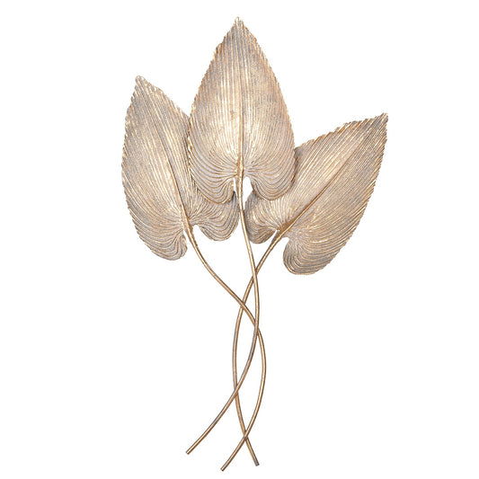 Ανάγλυφο τοίχου φύλλο μεταλλικό Χρυσό 53X4X92Cm 53X4X92Cm - Hippiehome.gr