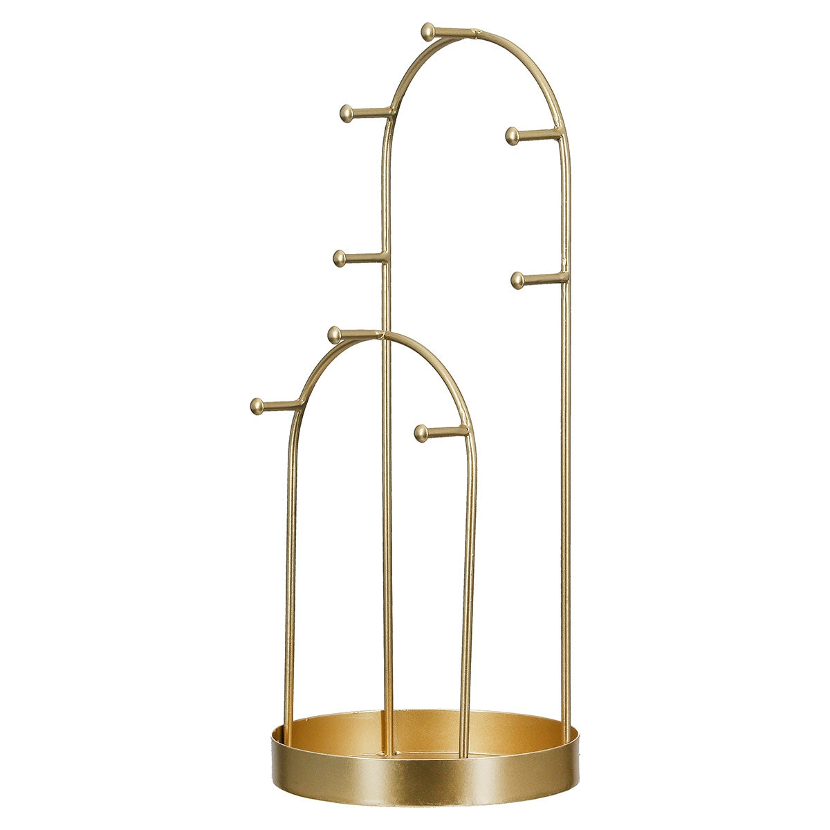 Σταντ κοσμήματος Μεταλλικό Χρυσό Χρώμα 13X13X31Cm 13X13X31Cm - Hippiehome.gr