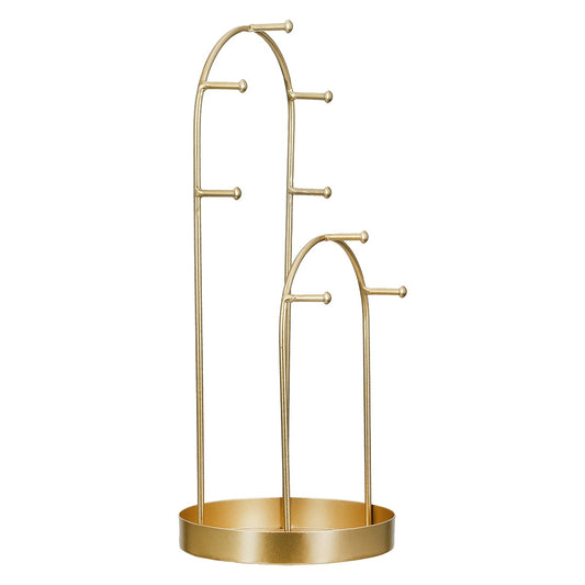 Σταντ κοσμήματος Μεταλλικό Χρυσό Χρώμα 13X13X31Cm 13X13X31Cm - Hippiehome.gr