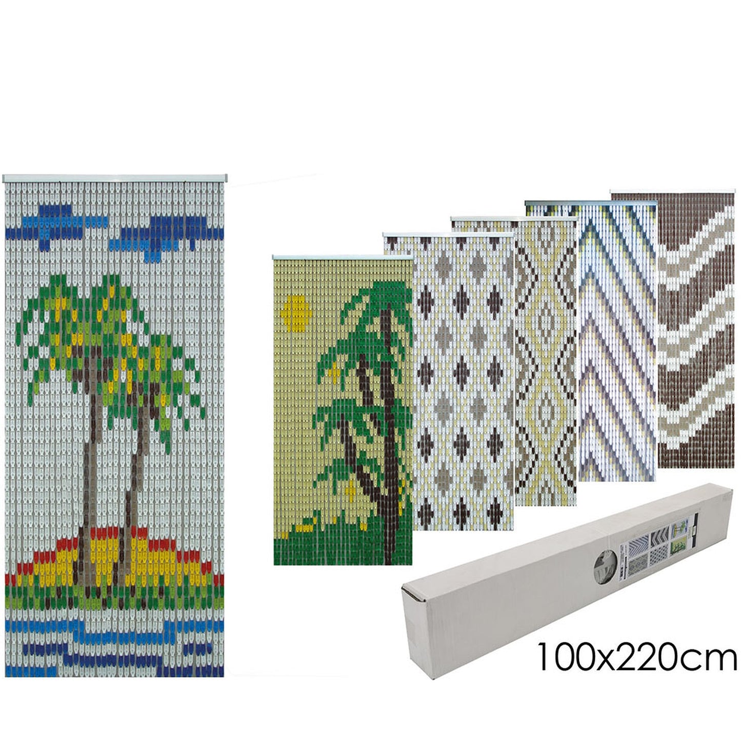 Κουρτίνα Πλαστική 100x220cm Σε 6 Σχέδια - Hippiehome.gr