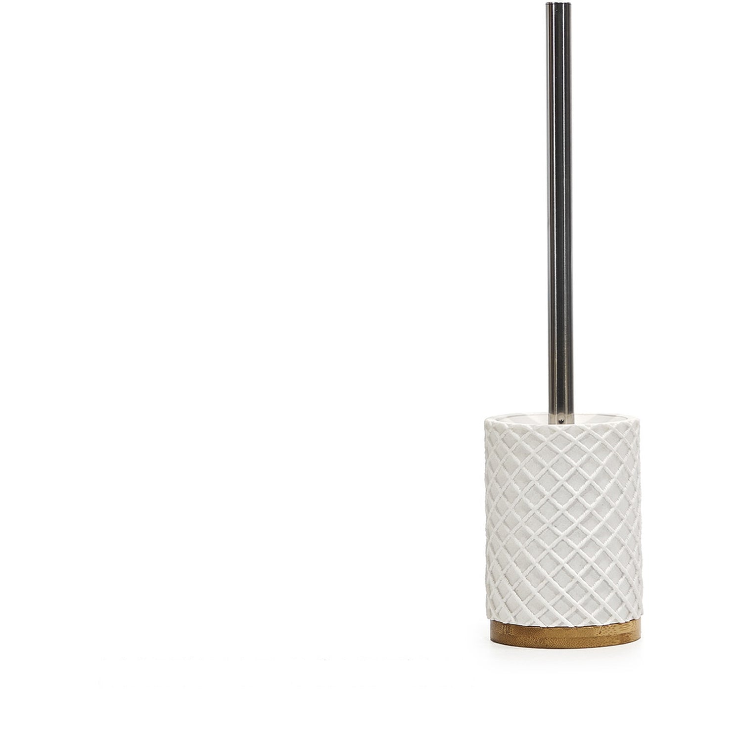 Πιγκάλ Μπάνιου Λευκό Πολυρητίνη/Μπαμπού - Hippiehome.gr