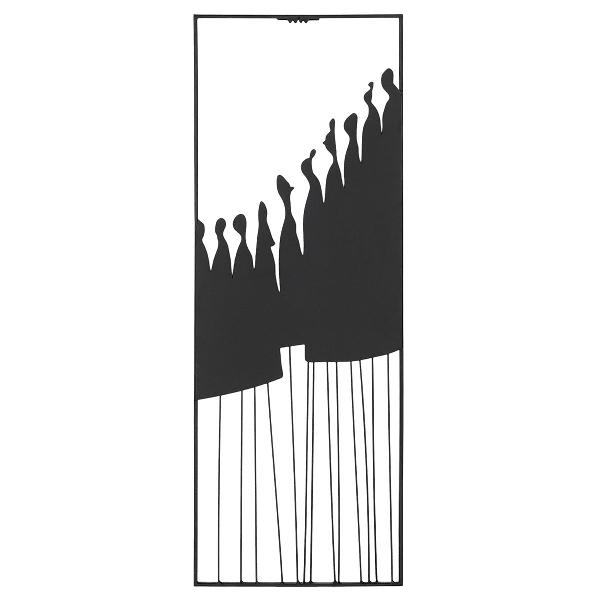 Ανάγλυφο τοίχου Μεταλλικό Μαύρο 26X2X70Cm 26X2X70Cm - Hippiehome.gr