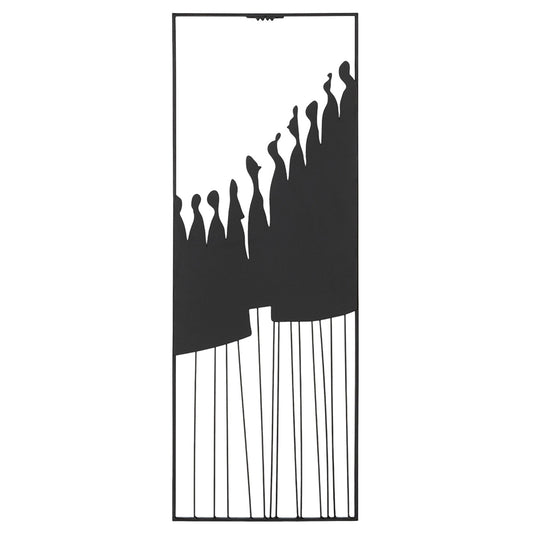 Ανάγλυφο τοίχου Μεταλλικό Μαύρο 26X2X70Cm 26X2X70Cm - Hippiehome.gr