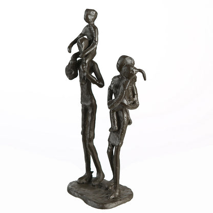 Γλυπτό "Family" Family Motif Σίδερο Brown PU 10x6x22cm - Hippiehome.gr