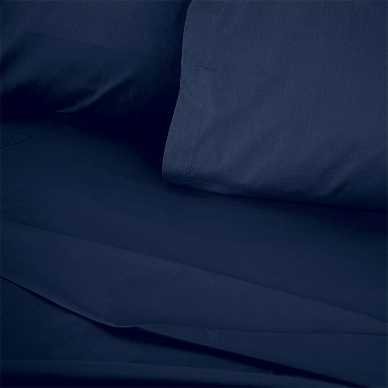 Σεντόνι Tonne Cotton Box Διπλό (240x260) χρώμα σκούρο μπλε - Hippiehome.gr