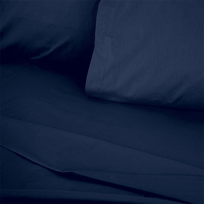 Σεντόνι Tonne Cotton Box Διπλό (240x260) χρώμα σκούρο μπλε - Hippiehome.gr