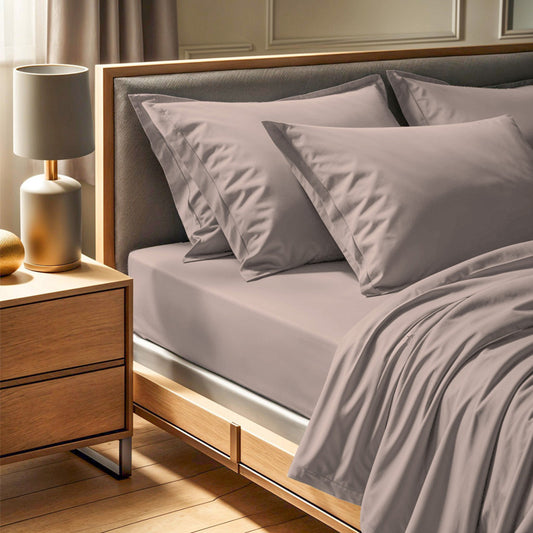 Σεντόνι Tonne Cotton Box Διπλό (240x260) χρώμα μπεζ - Hippiehome.gr