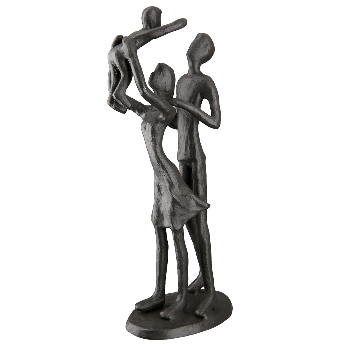 Γλυπτό "Familiengluck" Σίδερο Brown PU 9x5.5x20cm - Hippiehome.gr