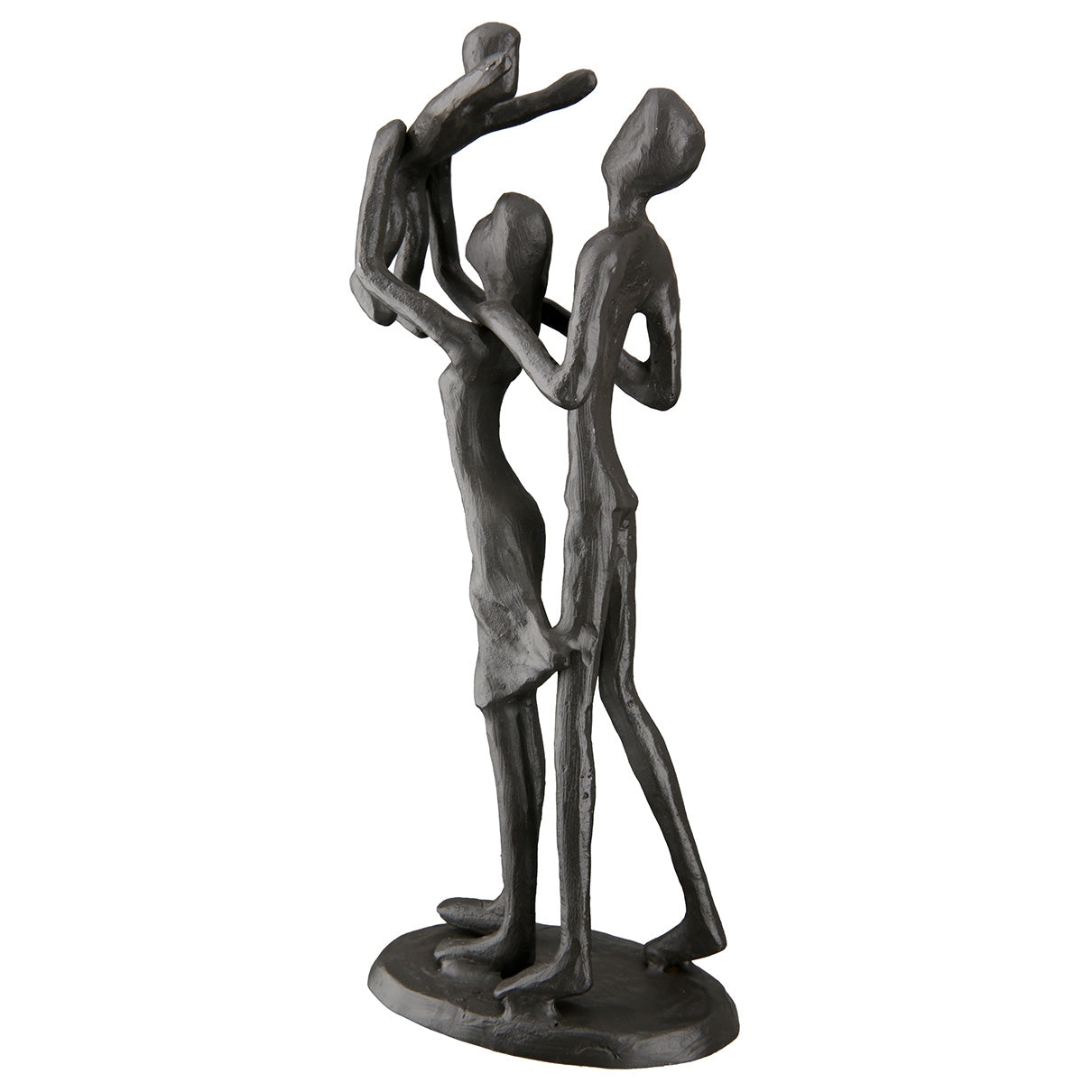 Γλυπτό "Familiengluck" Σίδερο Brown PU 9x5.5x20cm - Hippiehome.gr