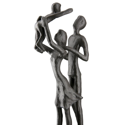 Γλυπτό "Familiengluck" Σίδερο Brown PU 9x5.5x20cm - Hippiehome.gr
