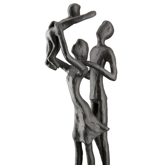 Γλυπτό "Familiengluck" Σίδερο Brown PU 9x5.5x20cm - Hippiehome.gr