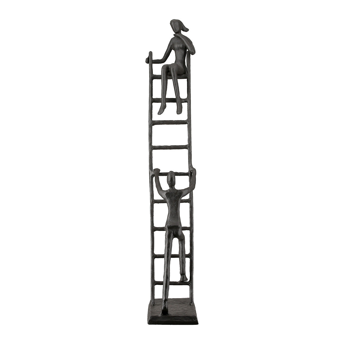 Γλυπτική Σκάλα Μεταλλική Σκούρο Καφέ 17X6X34Cm 17X6X34Cm - Hippiehome.gr