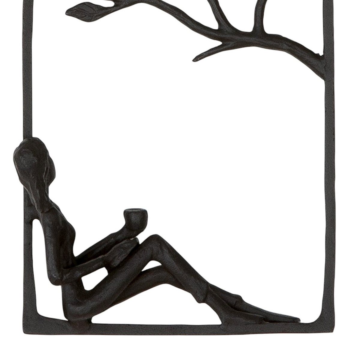 Ανάγλυφο τοίχου Ορθογώνιο Μεταλλικό Σκούρο Καφέ 14X5X17Cm 14X5X17Cm - Hippiehome.gr