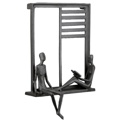 Ανάγλυφο τοίχου Ορθογώνιο Μεταλλικό Σκούρο Καφέ 17X9X25Cm 17X9X25Cm - Hippiehome.gr