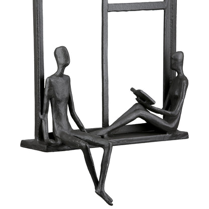 Ανάγλυφο τοίχου Ορθογώνιο Μεταλλικό Σκούρο Καφέ 17X9X25Cm 17X9X25Cm - Hippiehome.gr