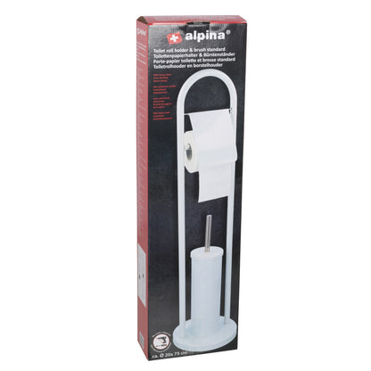 Βούρτσα Τουαλέτας με Βάση Λευκό ALPINA 20x75cm - Hippiehome.gr