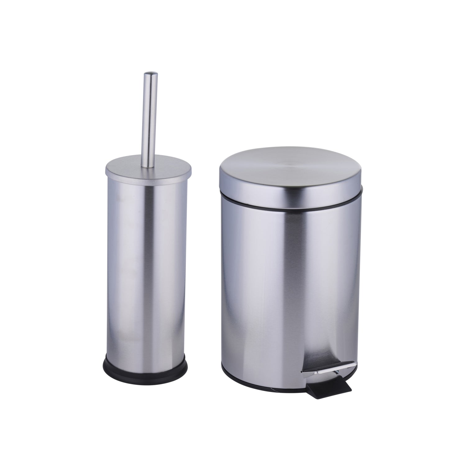 Κάδος Πεντάλ 3L και Βούρτσα Τουαλέτας Ανοξείδωτο Ατσάλι 2Τμχ - Hippiehome.gr