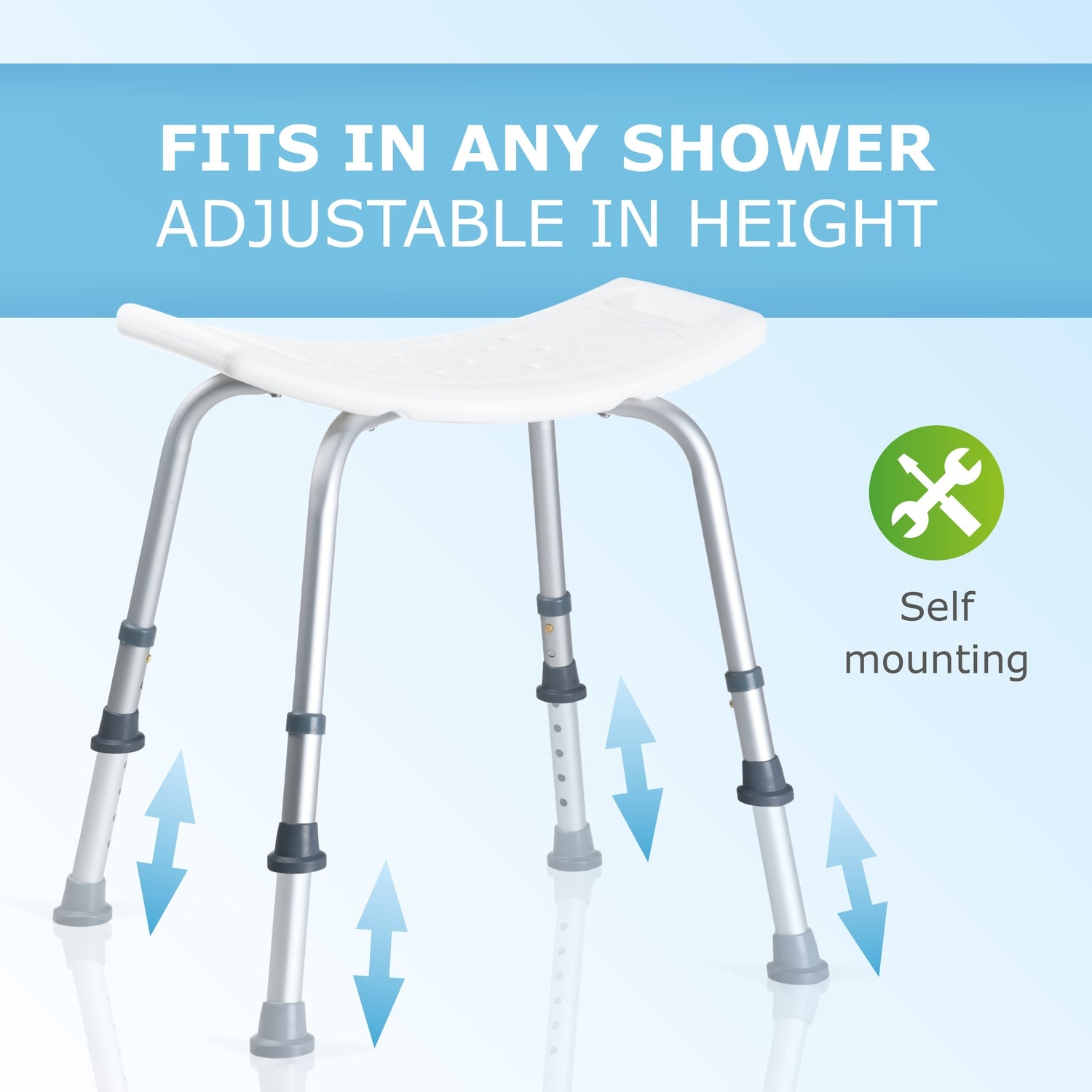 Καρέκλα Ντους 51x45x56cm VivaMore - Hippiehome.gr