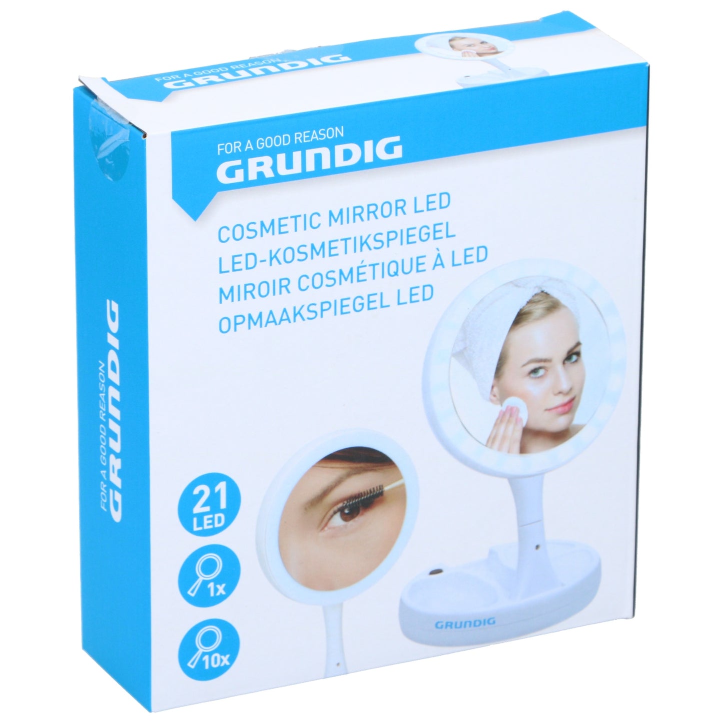 Καθρέφτης Καλλυντικών 21 LED Αναδιπλούμενος GRUNDIG - Hippiehome.gr