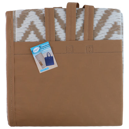 Ψάθα Παραλίας Τσάντα Μπεζ/Μπλε Σε 2 Χρώματα - Hippiehome.gr