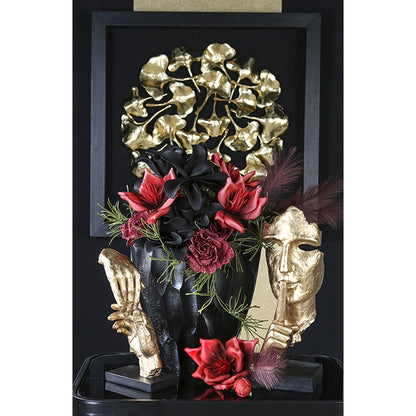 Γλυπτό Hands "Two Hands" Πολυρεζίνη Χρυσό PU 13.5x8x29cm - Hippiehome.gr