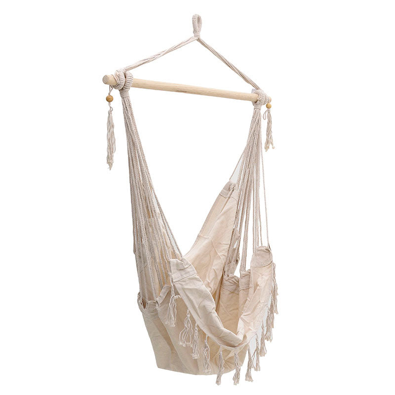 Αιώρα-κούνια κάθισμα Ambition pakoworld ύφασμα μπεζ 100x80x130εκ - Hippiehome.gr
