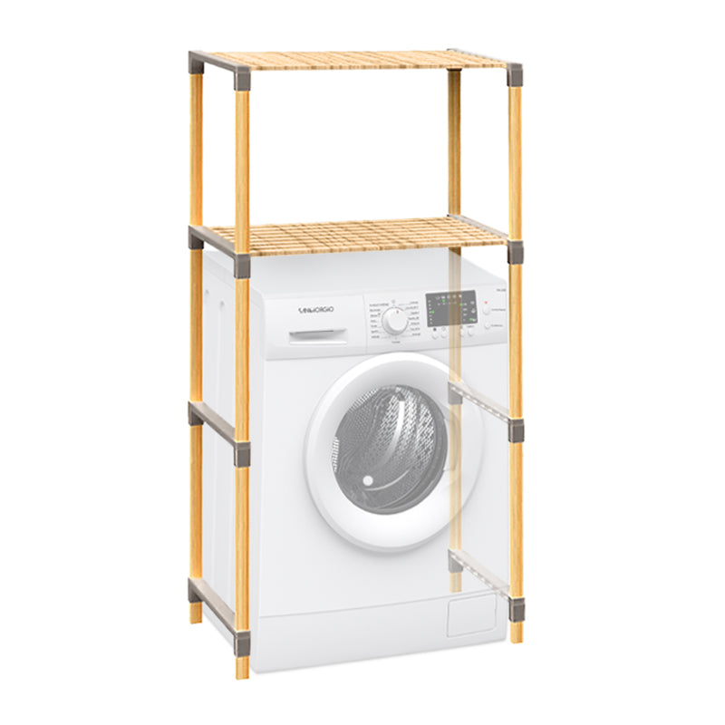 Laundry cabinet wooden - plastic color natural 66x33x127cm.