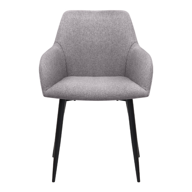 Πολυθρόνα τραπεζαρίας Monica Megapap μπεζ ύφασμα - μεταλλικό μαύρο πόδι 54x57x84εκ. - Hippiehome.gr