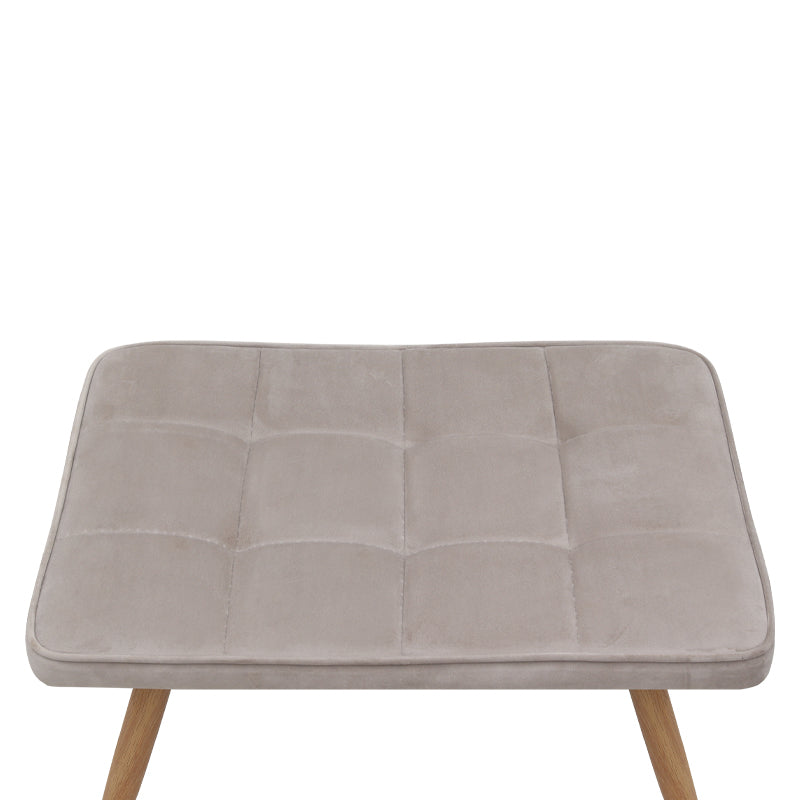 Πολυθρόνα - Μπερζέρα με υποπόδιο Lily Megapap μπεζ βελούδο - μεταλλικό πόδι χρώμα φυσικό 70x62x98εκ. - Hippiehome.gr