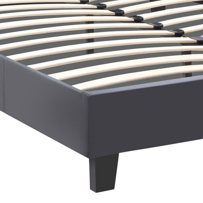 Κρεβάτι Flat Megapap από τεχνόδερμα χρώμα μαύρο ματ 160x200εκ. - Hippiehome.gr