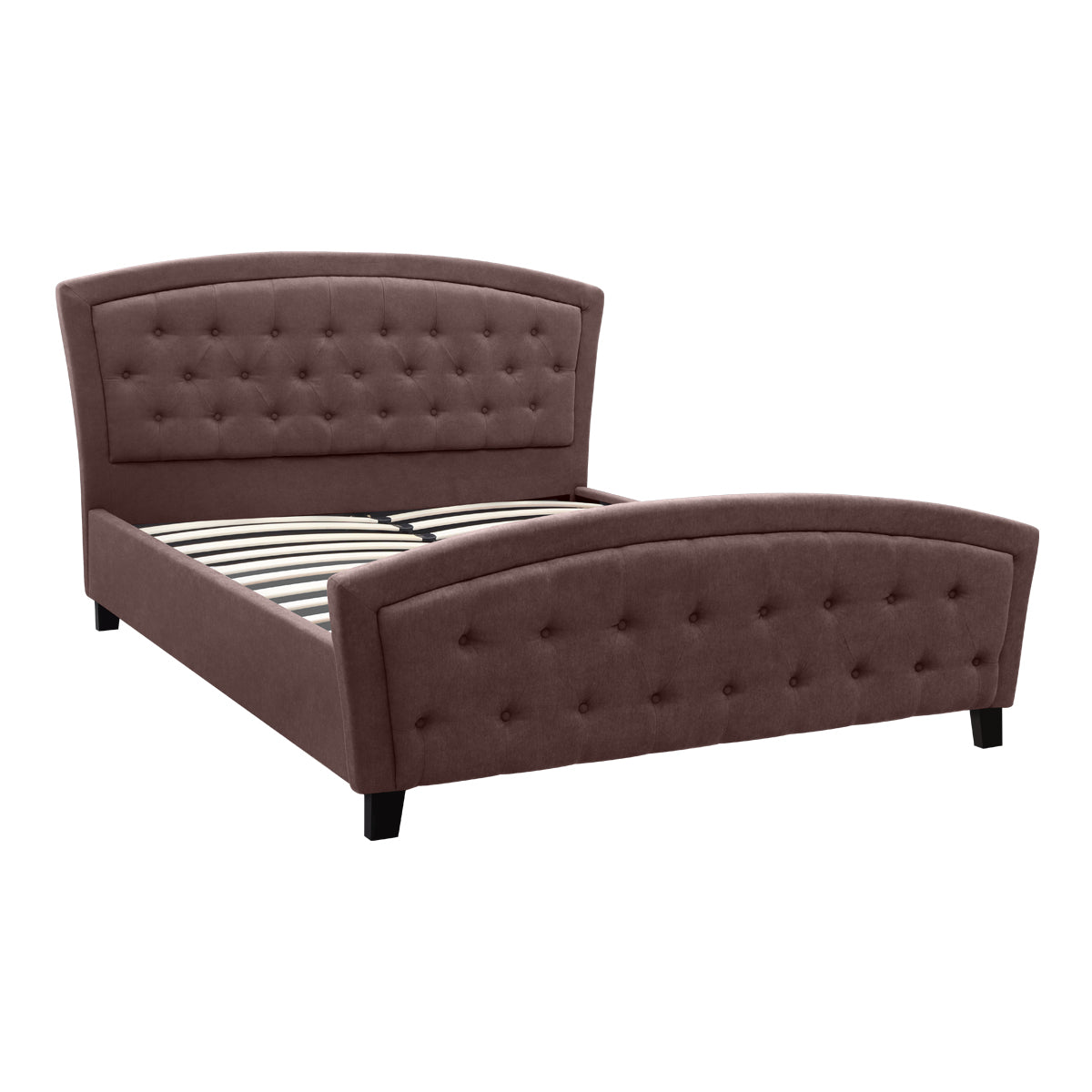 Κρεβάτι Alexia Megapap υφασμάτινο χρώμα καφέ 160x200εκ. - Hippiehome.gr