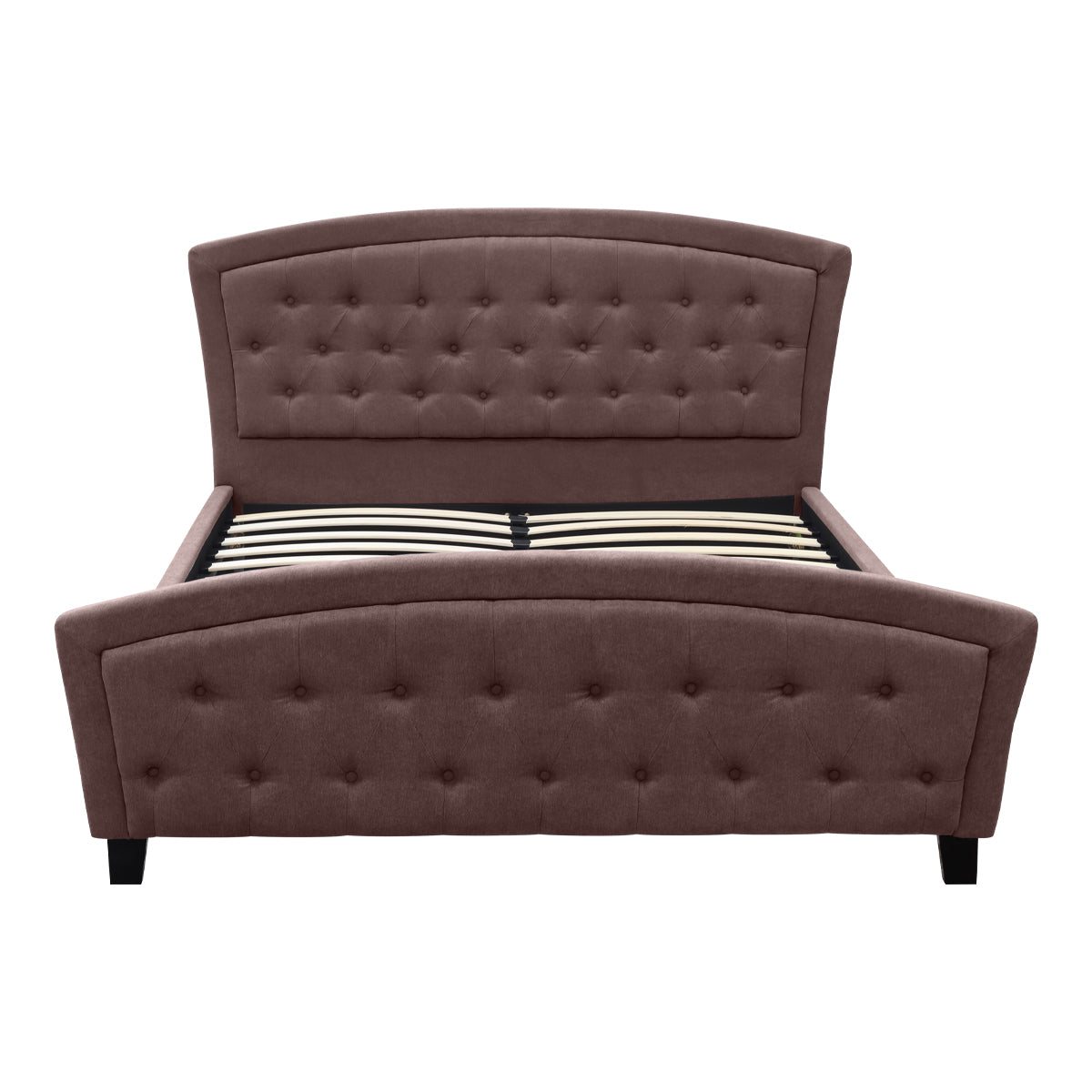 Κρεβάτι Alexia Megapap υφασμάτινο χρώμα καφέ 160x200εκ. - Hippiehome.gr