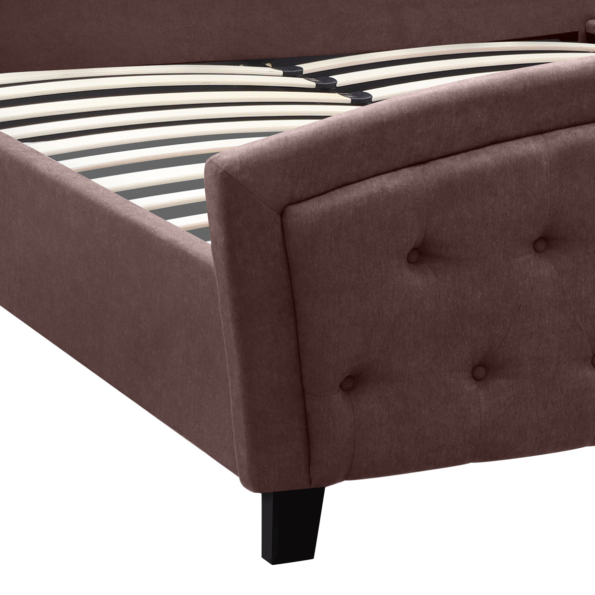 Κρεβάτι Alexia Megapap υφασμάτινο χρώμα καφέ 160x200εκ. - Hippiehome.gr