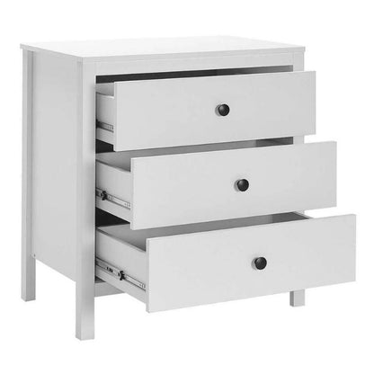 Chest of drawers French Megapap color white 73x47x81cm.