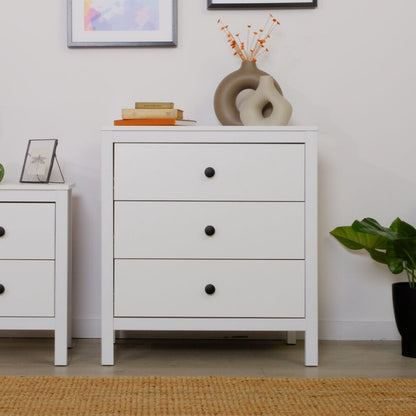 Chest of drawers French Megapap color white 73x47x81cm.