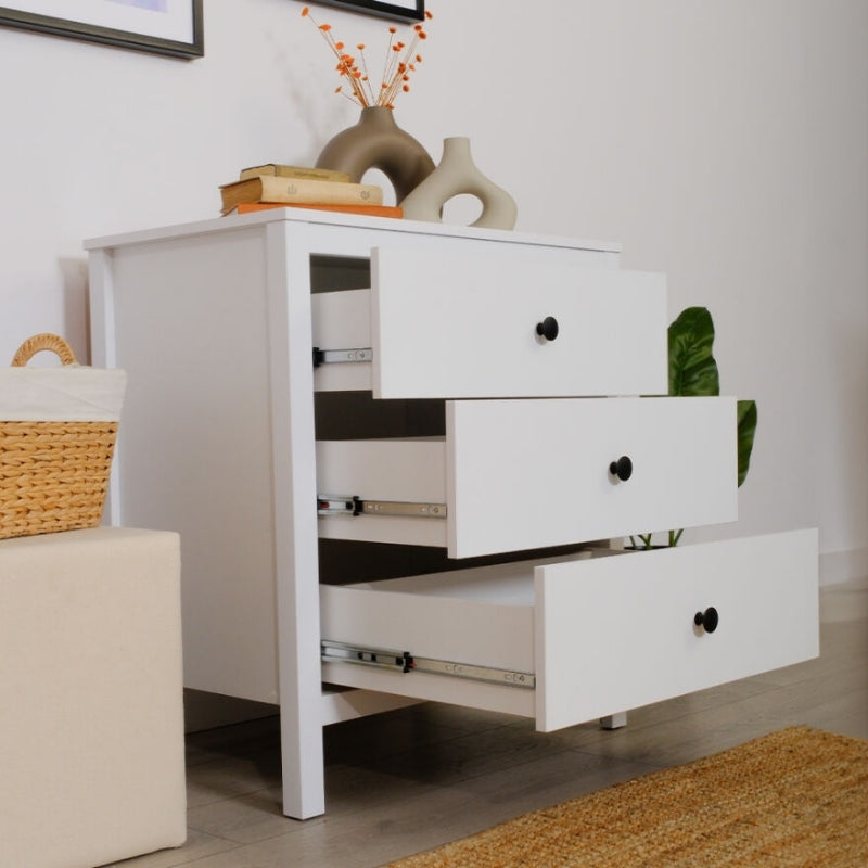 Chest of drawers French Megapap color white 73x47x81cm.