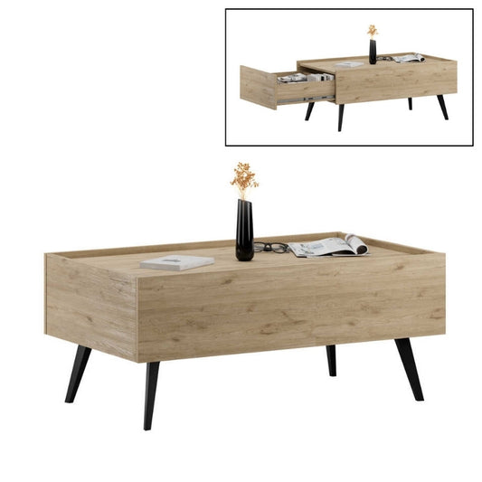 Τραπεζάκι σαλονιού Luna Megapap χρώμα oak 102x61x44εκ. - Hippiehome.gr