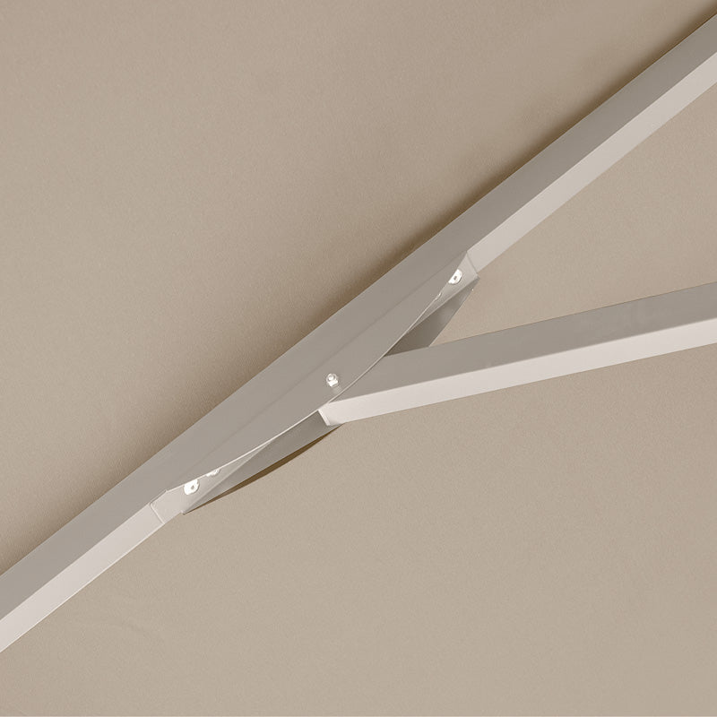 Ομπρέλα επαγγελματική Juno Megapap τηλεσκοπική αλουμινίου χρώμα εκρού 4x4m. - Hippiehome.gr