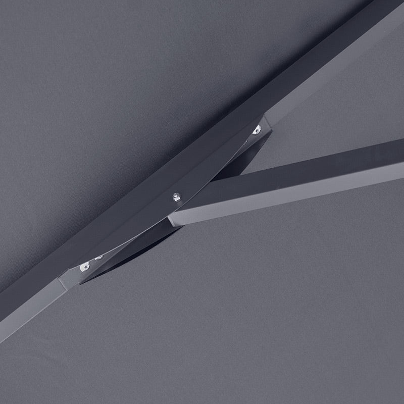 Ομπρέλα επαγγελματική Juno Megapap τηλεσκοπική αλουμινίου χρώμα ανθρακί 4x4m. - Hippiehome.gr