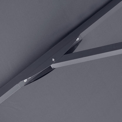 Ομπρέλα επαγγελματική Juno Megapap τηλεσκοπική αλουμινίου χρώμα ανθρακί 4x4m. - Hippiehome.gr
