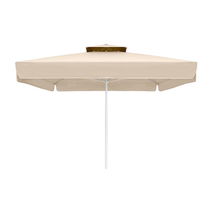 Ομπρέλα επαγγελματική Juno Megapap τηλεσκοπική αλουμινίου χρώμα εκρού 3,5x3,5m. - Hippiehome.gr