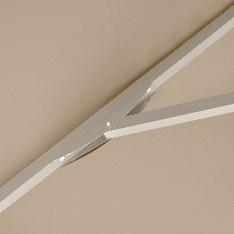 Ομπρέλα επαγγελματική Juno Megapap τηλεσκοπική αλουμινίου χρώμα εκρού 3,5x3,5m. - Hippiehome.gr