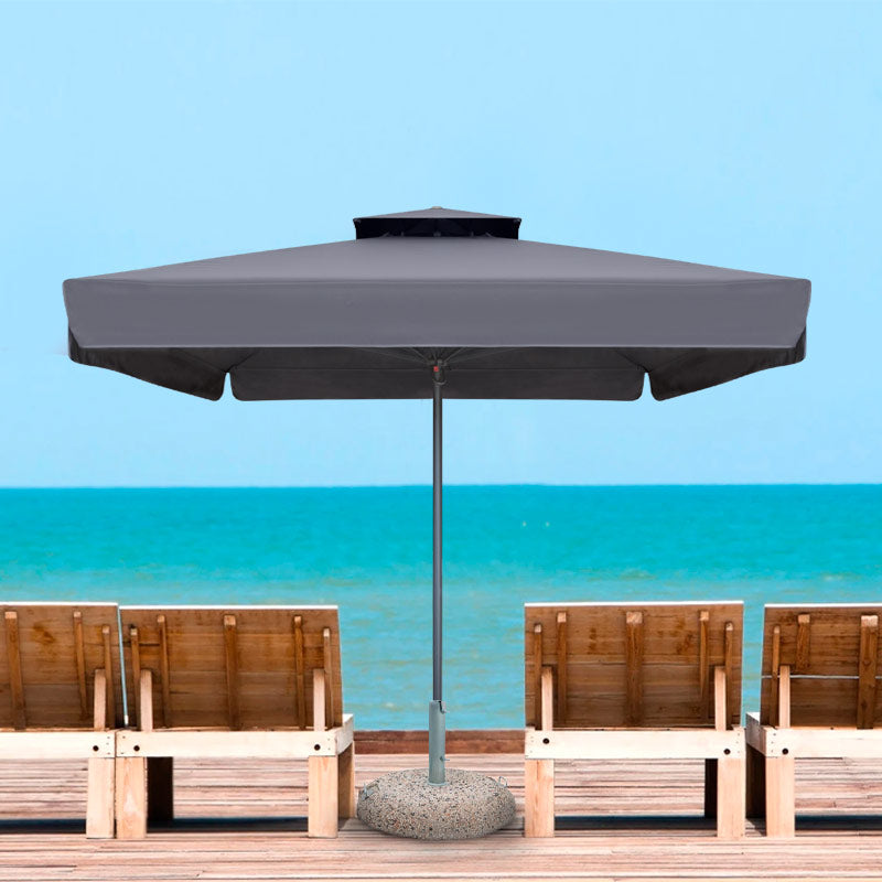 Ομπρέλα επαγγελματική Juno Megapap τηλεσκοπική αλουμινίου χρώμα ανθρακί 3,5x3,5m. - Hippiehome.gr