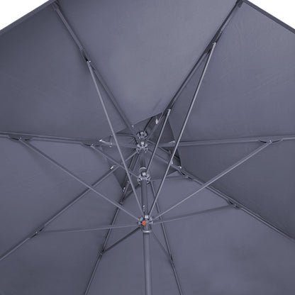 Ομπρέλα επαγγελματική Juno Megapap τηλεσκοπική αλουμινίου χρώμα ανθρακί 3,5x3,5m. - Hippiehome.gr